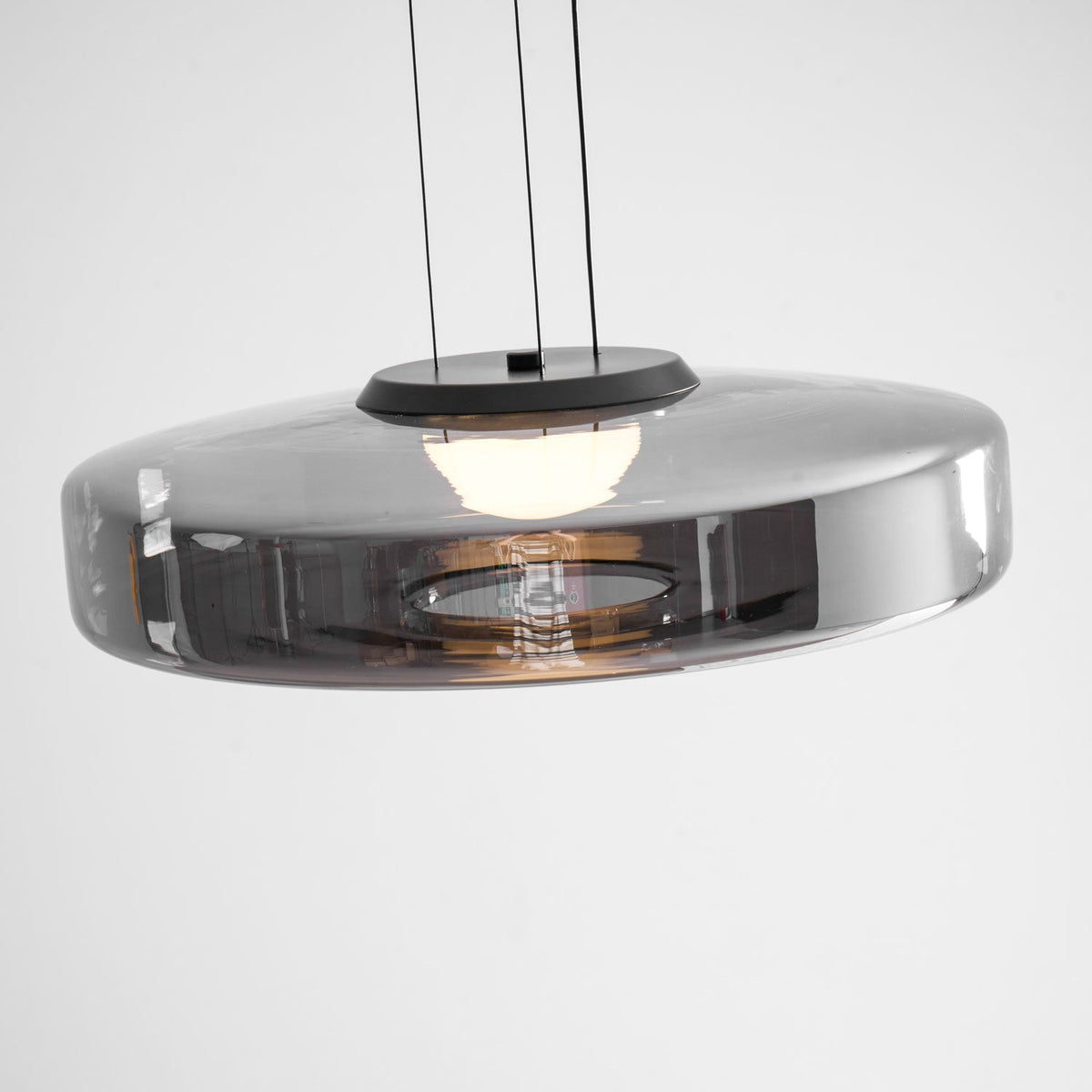 Gelaagde glazen hanglamp LED plafondverlichting met meerdere niveaus voor kookeiland eetkamer moderne getrapte kroonluchter in hoogte verstelbaar | Thomler