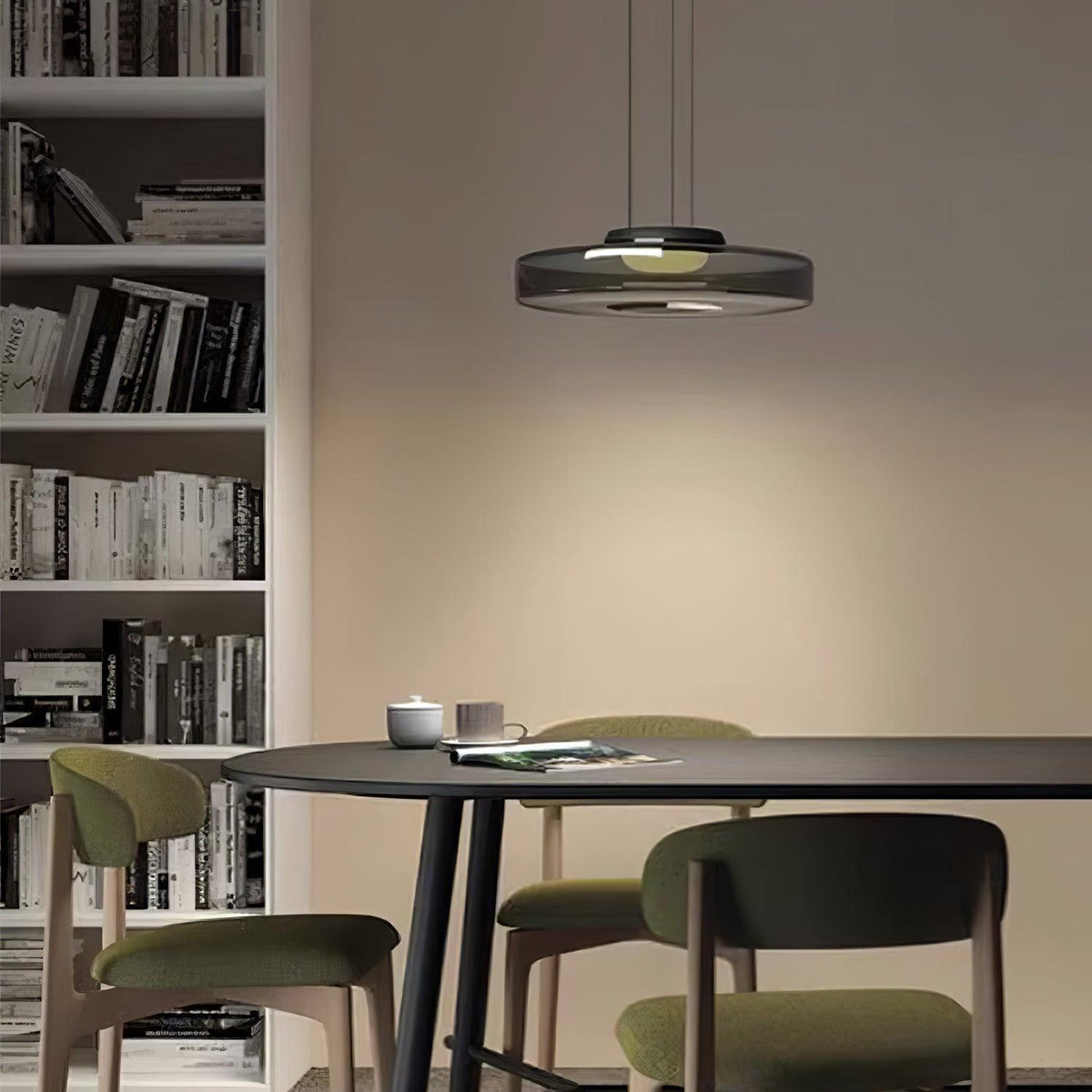 Gelaagde glazen hanglamp LED plafondverlichting met meerdere niveaus voor kookeiland eetkamer moderne getrapte kroonluchter in hoogte verstelbaar | Thomler