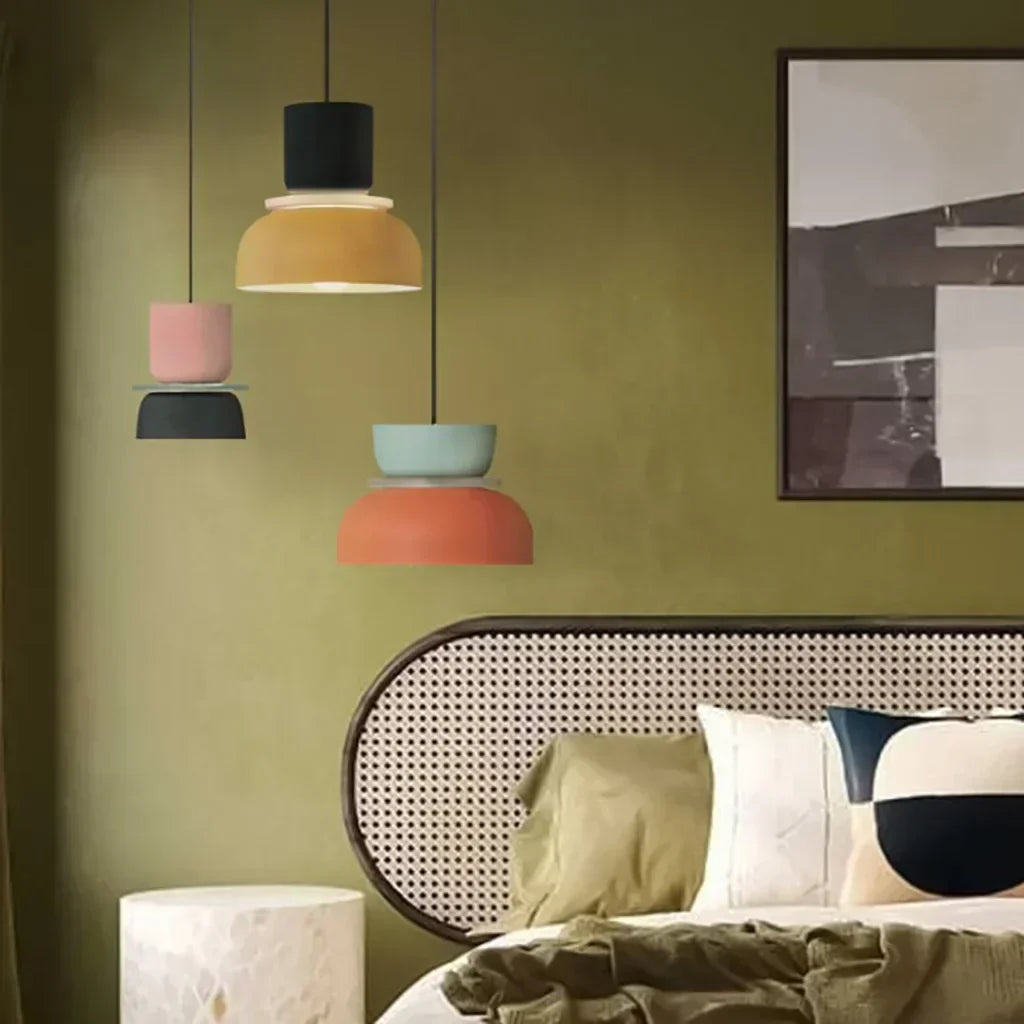 Gelaagde acryl hanglamp 11,4-inch pastel macaronkleuren moderne hangende plafondlamp E27 voor eetkamer woonkamer kinderkamer | Thomler