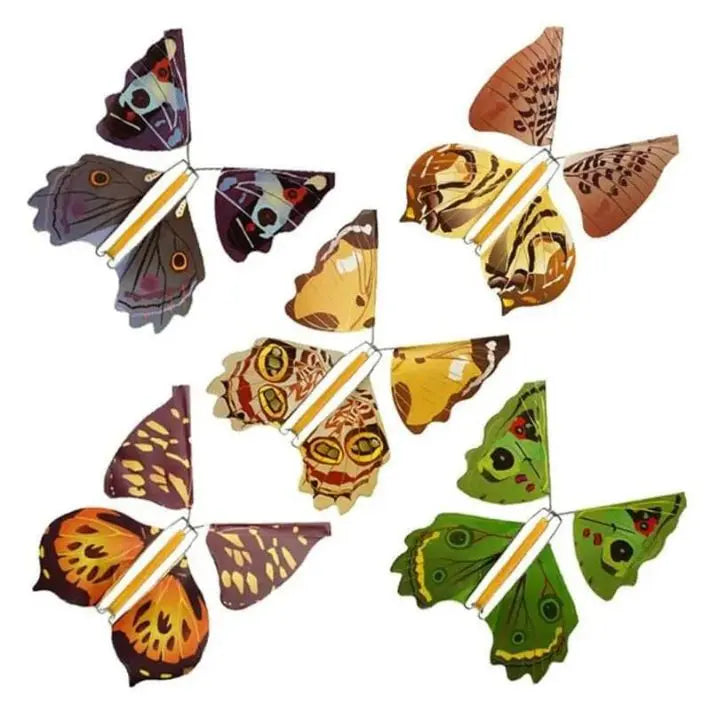 Wind-Up Paper Butterflies for Cards and Gift Boxes – 15-Pack Reusable Surprise Inserts for Birthdays, Parties, Celebrations | Thomler