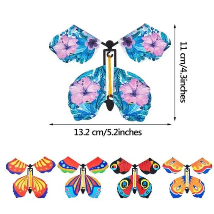 Wind-Up Paper Butterflies for Cards and Gift Boxes – 15-Pack Reusable Surprise Inserts for Birthdays, Parties, Celebrations | Thomler