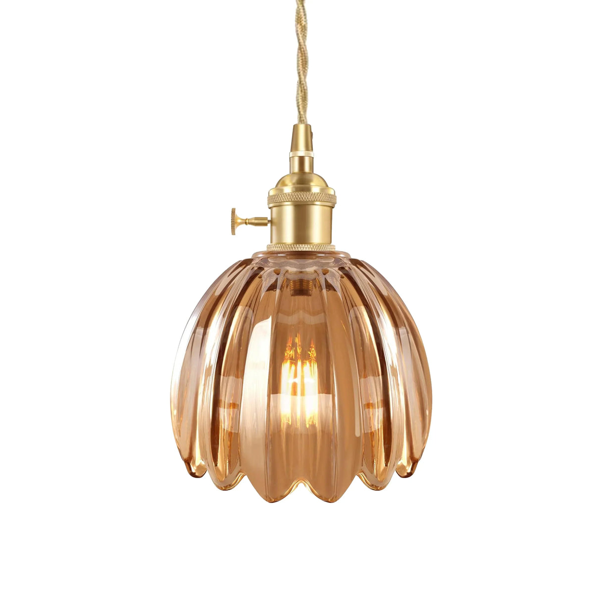 Hanging Glass Ceiling Fixture Floral Petal Shade 10 Inch E27 Socket Modern Kitchen Dining Room Overhead Lighting for Islands Counters Nooks | Thomler