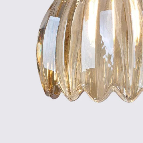 Hanging Glass Ceiling Fixture Floral Petal Shade 10 Inch E27 Socket Modern Kitchen Dining Room Overhead Lighting for Islands Counters Nooks | Thomler
