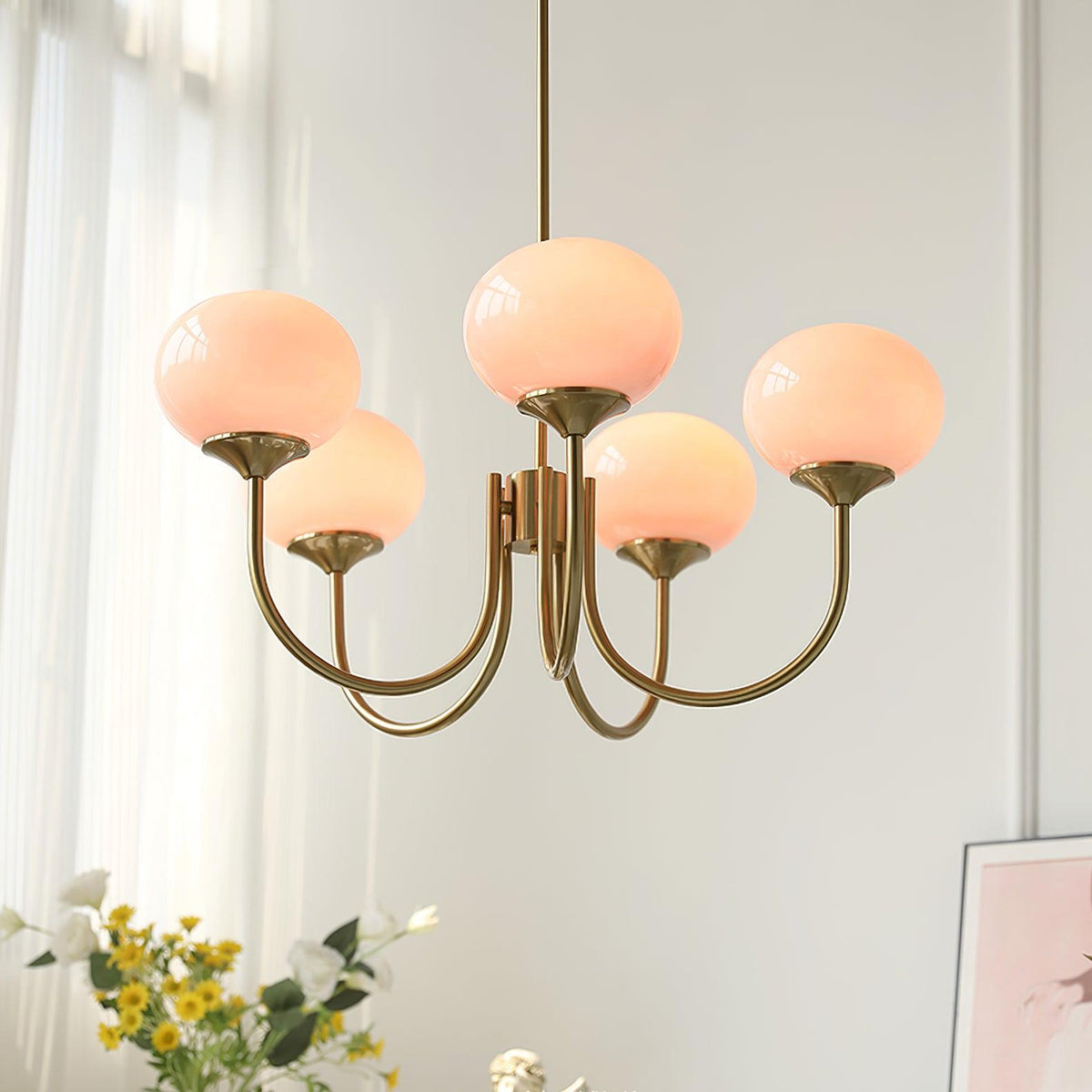 Multi-Globe Suspended Fixture Iron & Tinted Glass Shades E27 Socket for Kitchen Island Dining Area Living Space Bedroom Overhead Illuminatio | Thomler