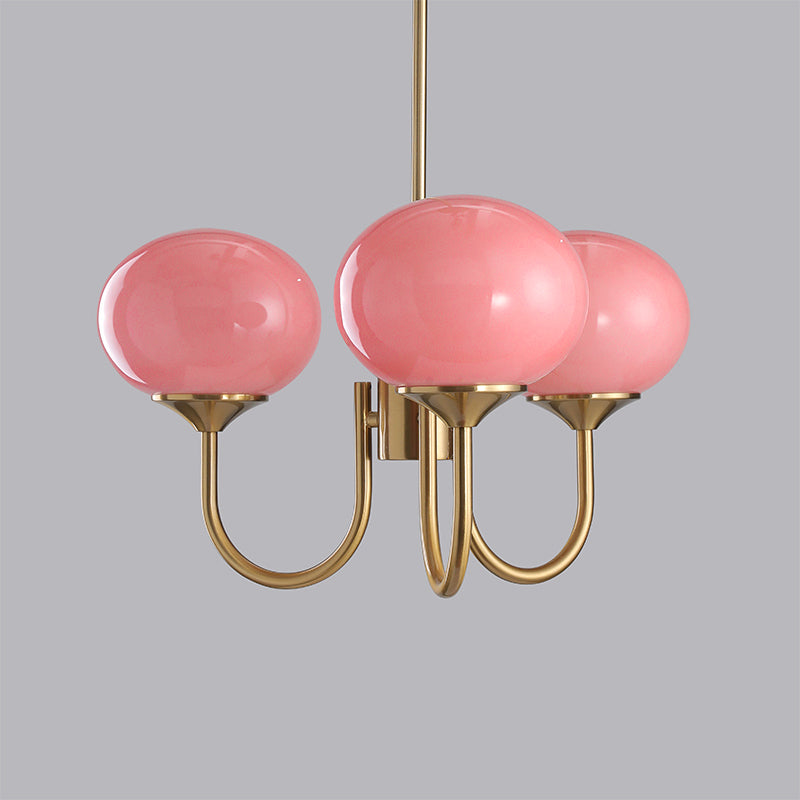 Multi-Globe Suspended Fixture Iron & Tinted Glass Shades E27 Socket for Kitchen Island Dining Area Living Space Bedroom Overhead Illuminatio | Thomler