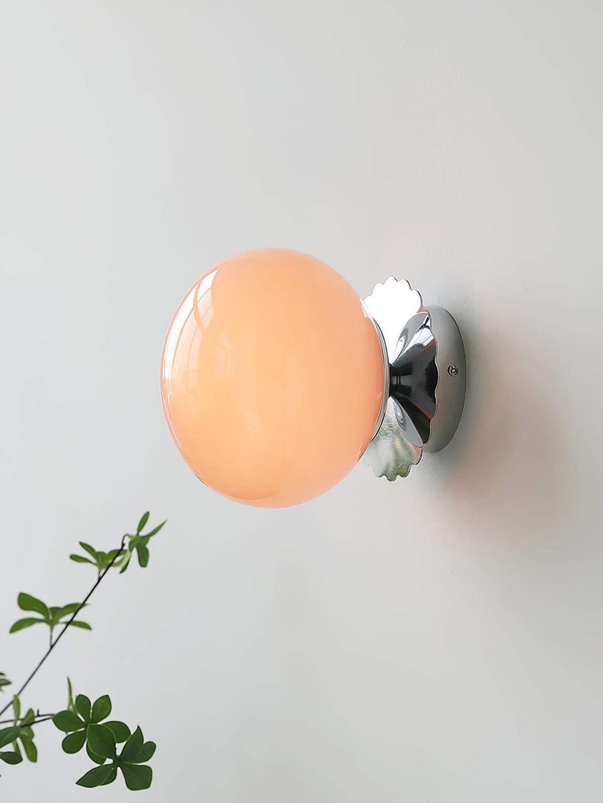 Aplique de cristal rosa ajustable con marco de metal para dormitorio, pasillo y sala de estar | Lámpara de techo y pared para interiores con base E26 E27 | Thomler