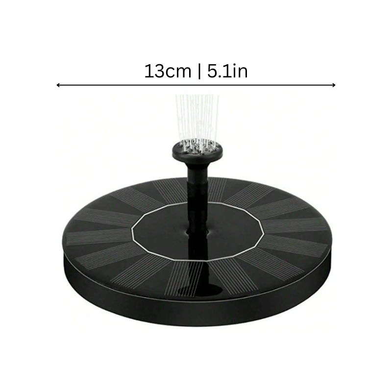Solar Floating Fountain for Bird Baths, Ponds & Garden Water Features | Outdoor Water Pump for Backyard Decoration | 6 Spray Nozzles