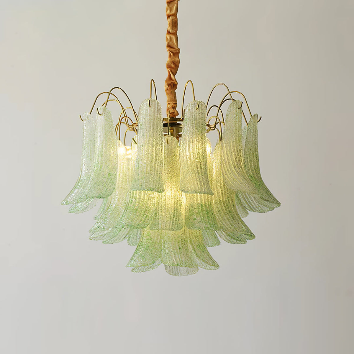 Mondgeblazen kunstglazen kroonluchter, hanglamp met meerdere lichtbronnen, levendige kleuren, statement-verlichting voor eetkamer en woonkamer, diameter 50-60 cm | Thomler