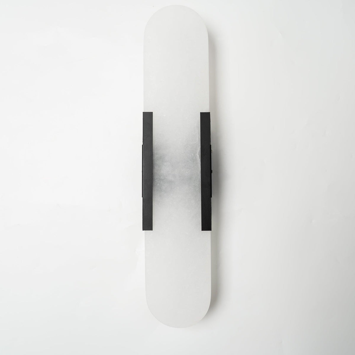 Aplique de alabastro hecho a mano con detalle en latón, lámpara de pared de 14 pulgadas para dormitorio, pasillo, sala de estar, accesorio interior, LED G4, piedra alargada moderna