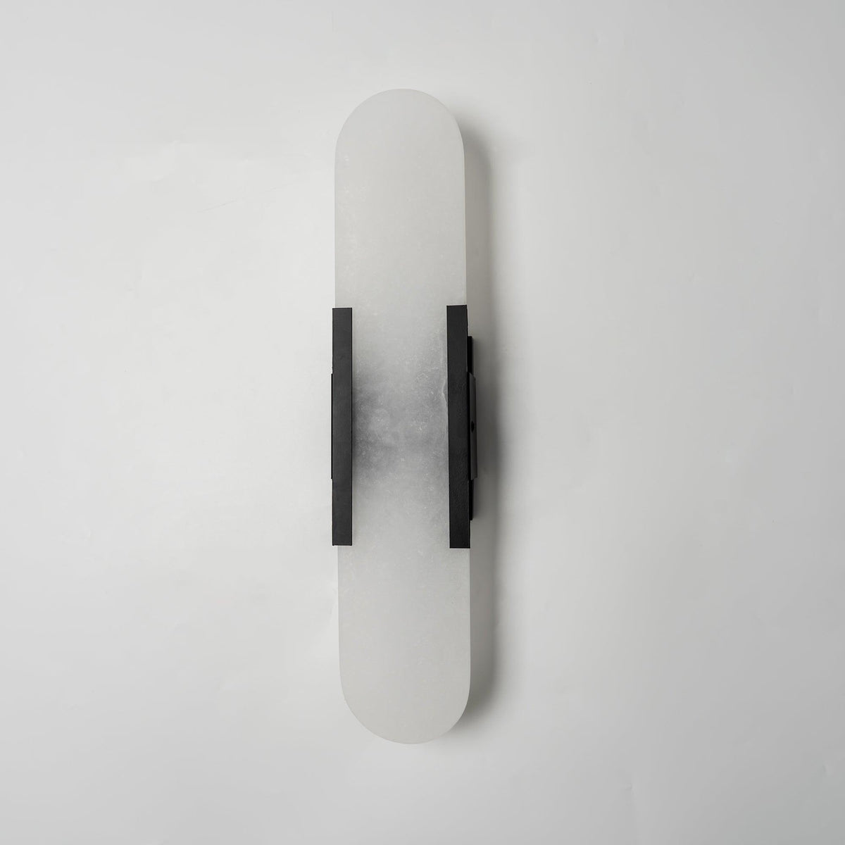 Aplique de alabastro hecho a mano con detalle en latón, lámpara de pared de 14 pulgadas para dormitorio, pasillo, sala de estar, accesorio interior, LED G4, piedra alargada moderna