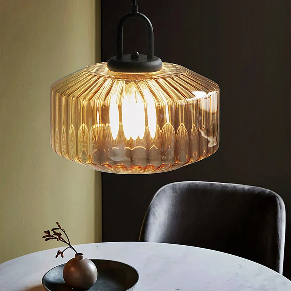 Handblown Glass Pendant Light Fixture 11 Inch Diameter for Kitchen Dining Room Hallway Living Room Bedroom LED Ceiling Light | Thomler
