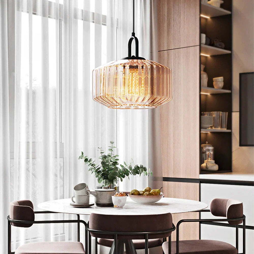 Handblown Glass Pendant Light Fixture 11 Inch Diameter for Kitchen Dining Room Hallway Living Room Bedroom LED Ceiling Light | Thomler