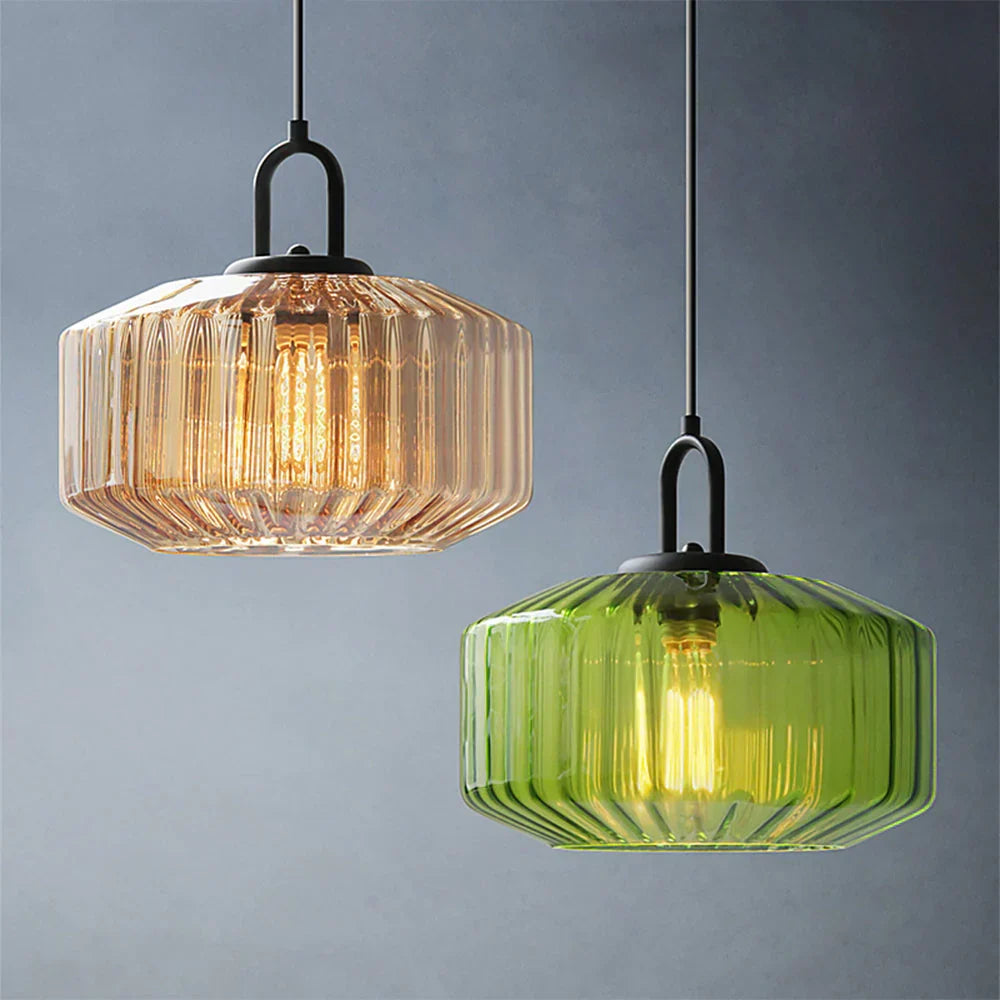 Handblown Glass Pendant Light Fixture 11 Inch Diameter for Kitchen Dining Room Hallway Living Room Bedroom LED Ceiling Light | Thomler