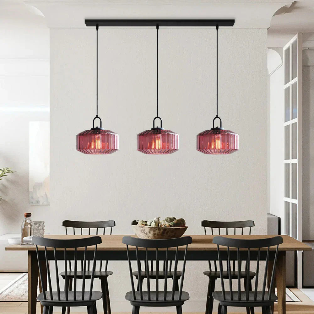 Handblown Glass Pendant Light Fixture 11 Inch Diameter for Kitchen Dining Room Hallway Living Room Bedroom LED Ceiling Light | Thomler