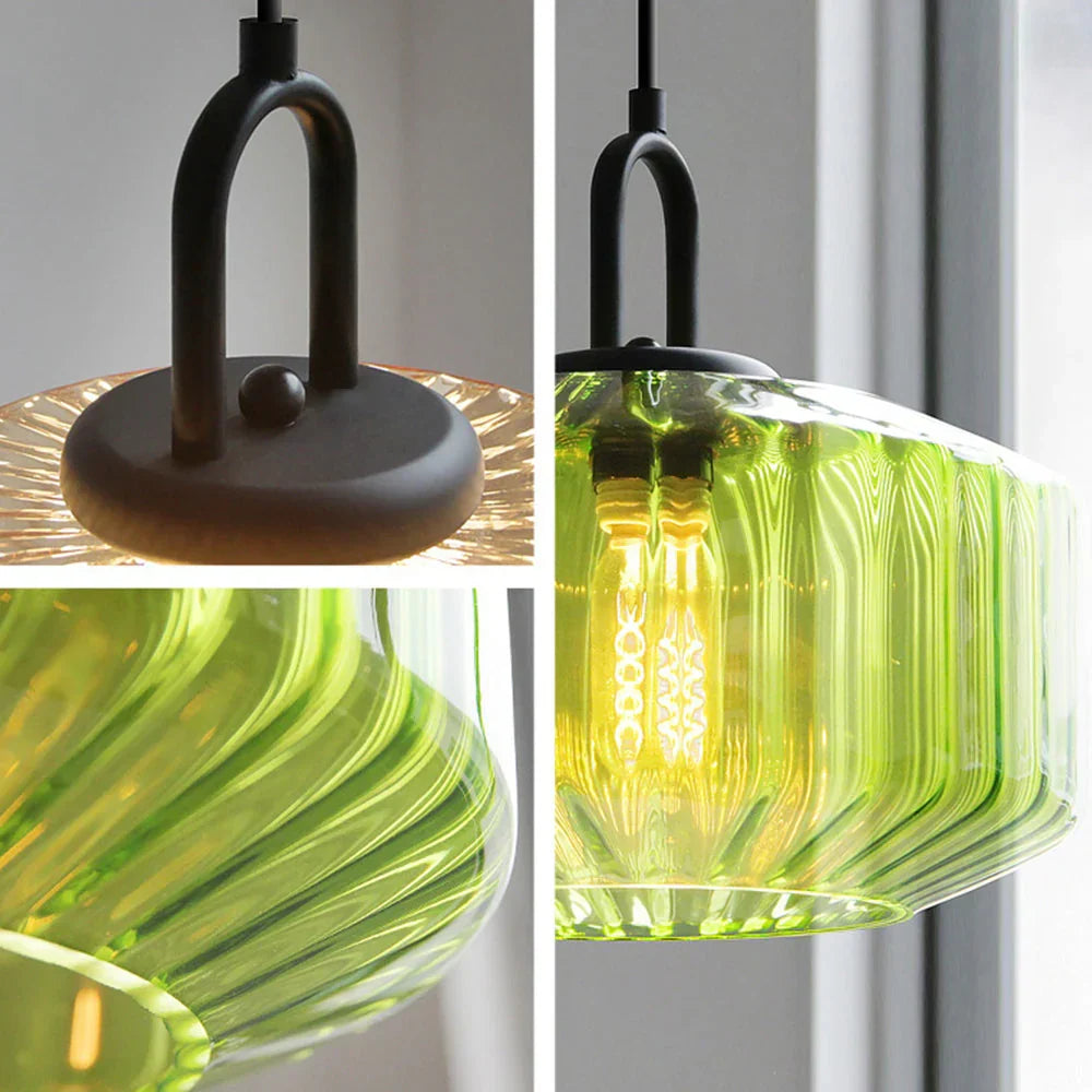 Handblown Glass Pendant Light Fixture 11 Inch Diameter for Kitchen Dining Room Hallway Living Room Bedroom LED Ceiling Light | Thomler