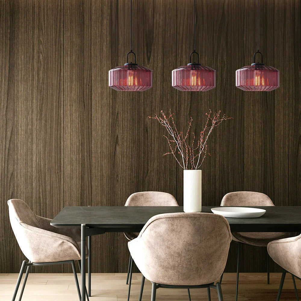 Handblown Glass Pendant Light Fixture 11 Inch Diameter for Kitchen Dining Room Hallway Living Room Bedroom LED Ceiling Light | Thomler