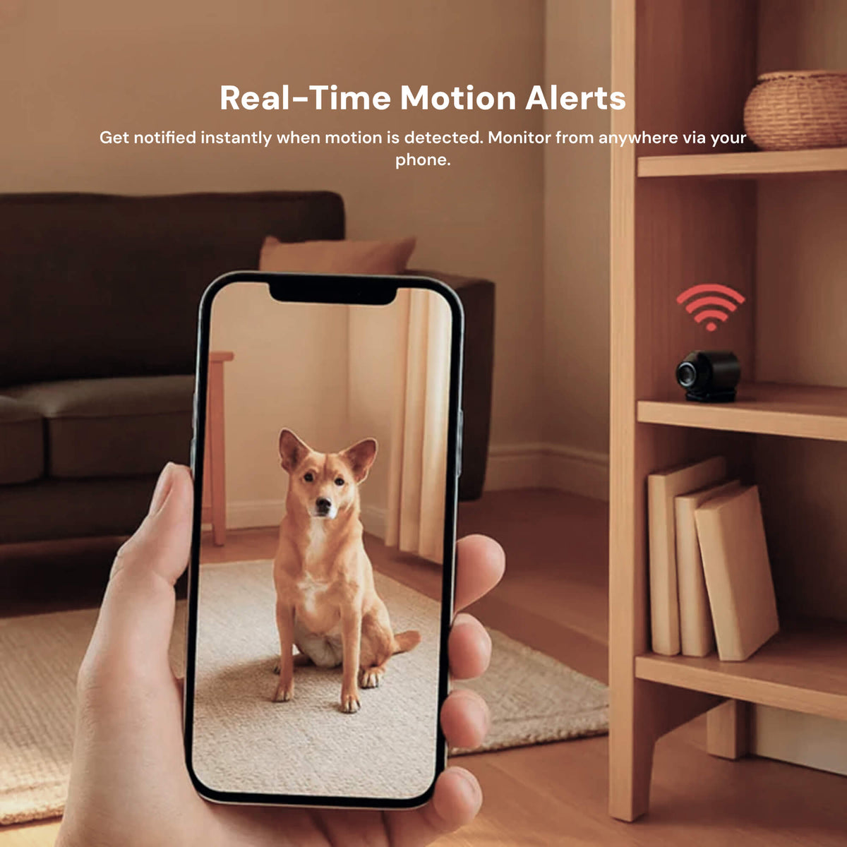 Compact Wireless Security Camera 1080P HD Indoor Monitoring Night Vision Motion Alerts Audio Recording 1.6 Inch for Home Office | Thomler