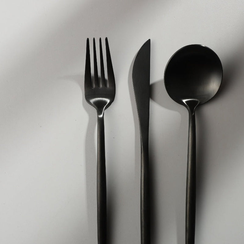 Titanium-Coated Stainless Steel Flatware Set – 18/10 Premium Dinnerware Service for Everyday Dining & Special Occasions | Thomler