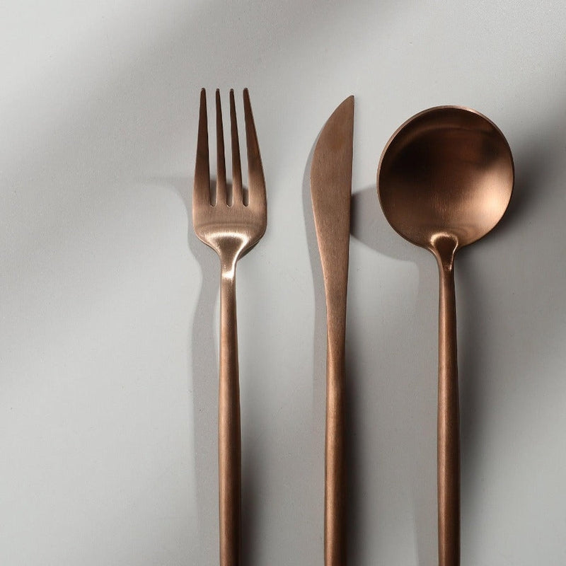 Titanium-Coated Stainless Steel Flatware Set – 18/10 Premium Dinnerware Service for Everyday Dining & Special Occasions | Thomler
