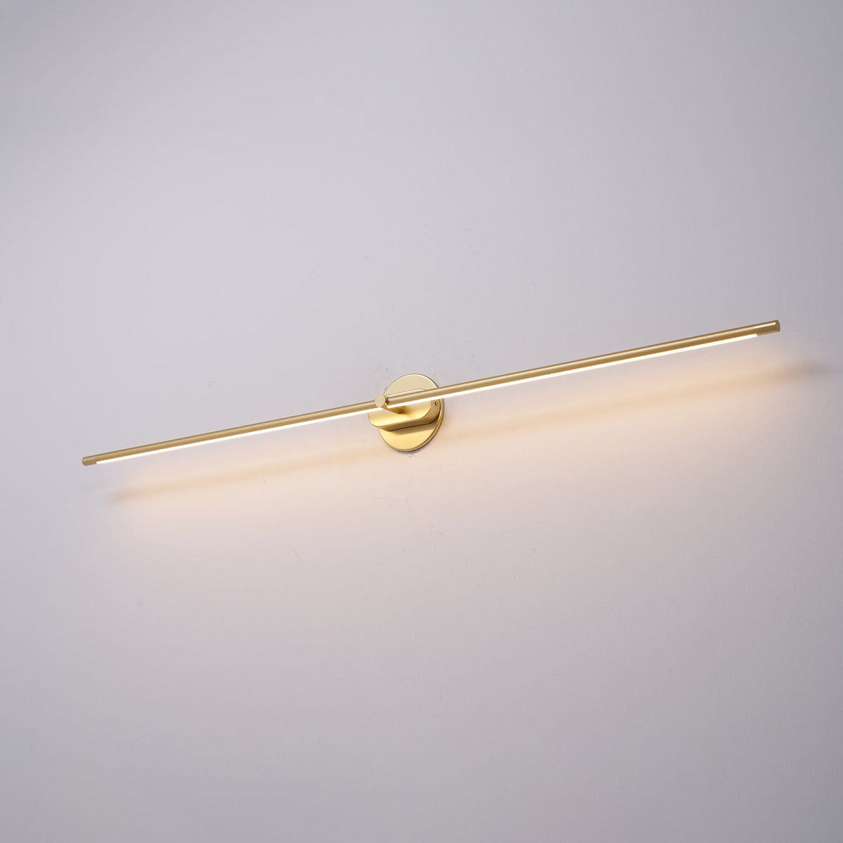 Lámpara lineal LED para baño, aplique de pared de metal de 27-50 pulgadas para espejo, acabado en negro, dorado o níquel cepillado, luz cálida para tocador o vestidor