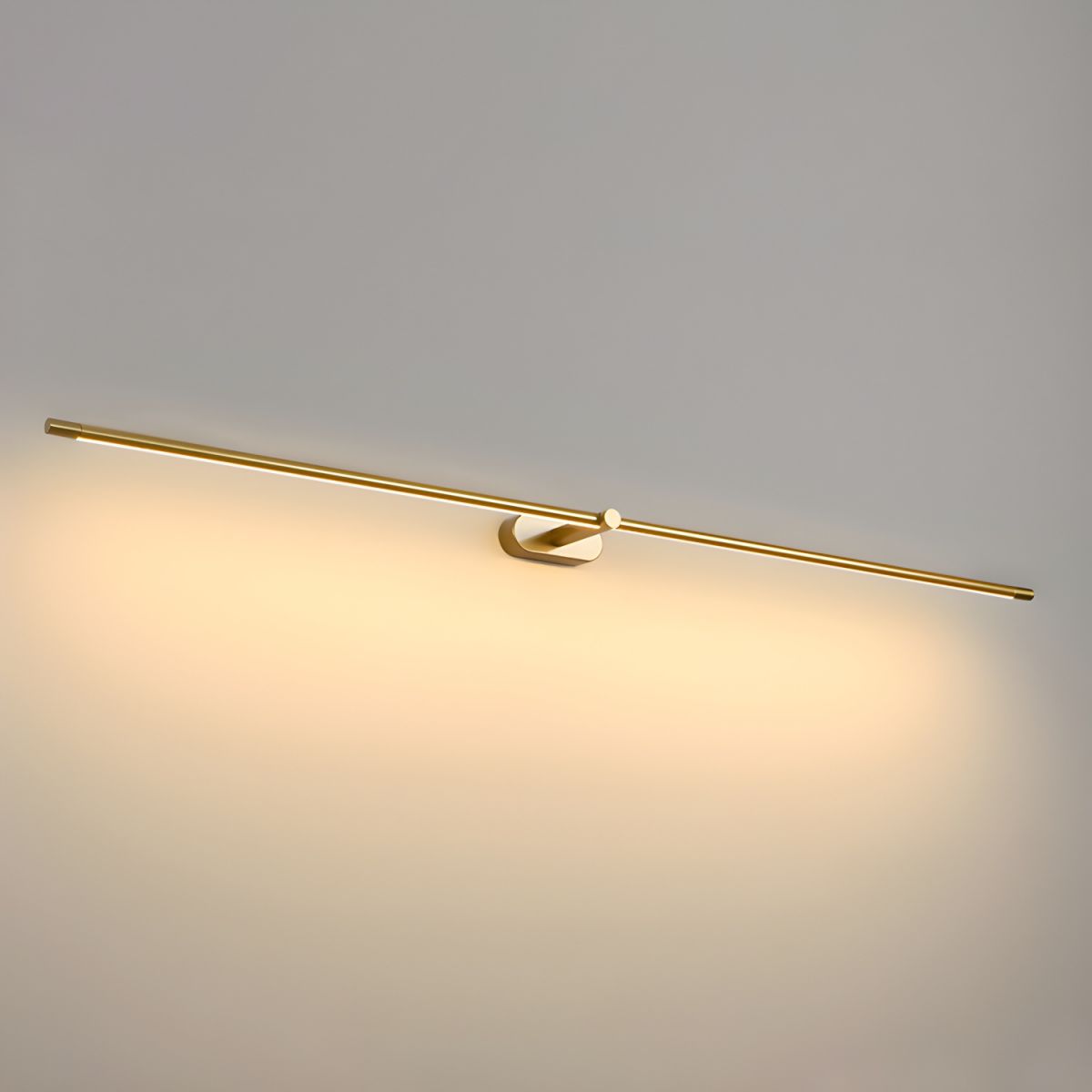 Lámpara de espejo de baño LED de 27 pulgadas, aplique de pared recargable y regulable, inalámbrico, color negro y dorado, accesorio de tocador con control táctil para baño de visitas