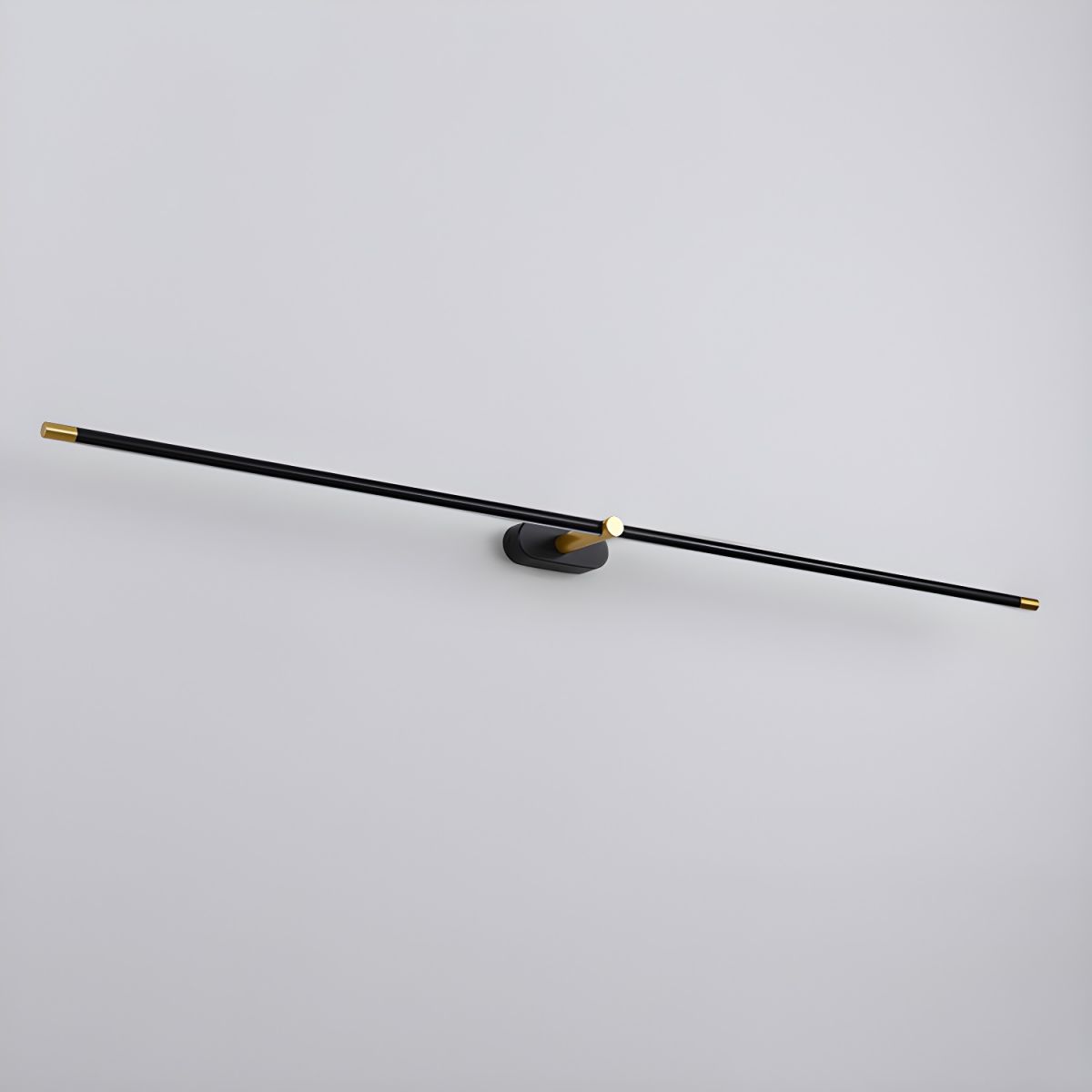 Lámpara de espejo de baño LED de 27 pulgadas, aplique de pared recargable y regulable, inalámbrico, color negro y dorado, accesorio de tocador con control táctil para baño de visitas