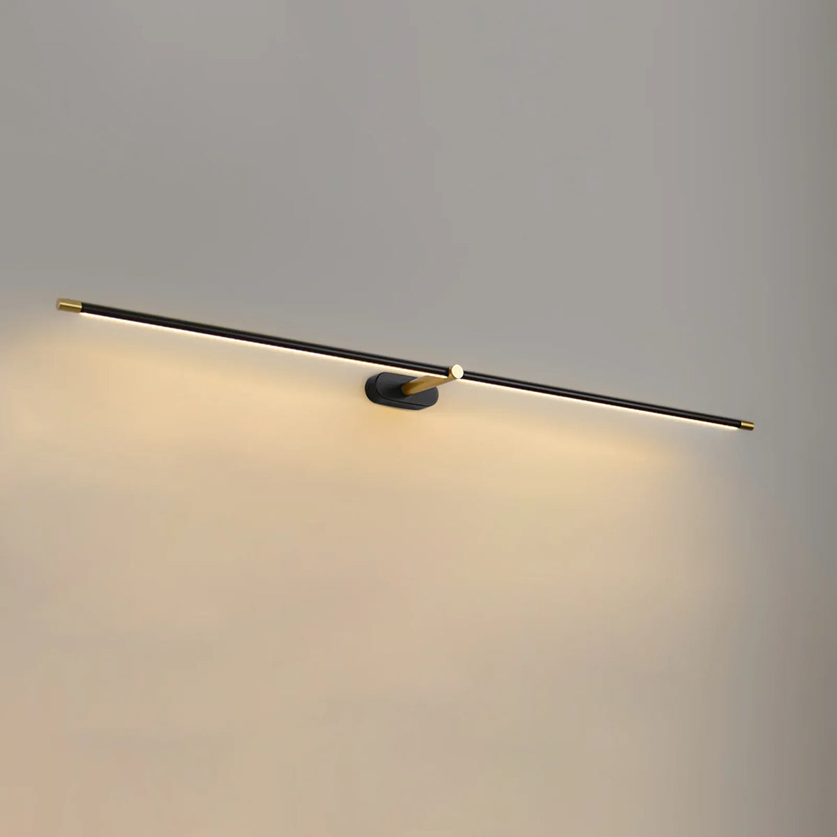 LED-Spiegelleuchte, lineare Wandleuchte aus Aluminium, 70 cm, warmweiß, Badezimmerbeleuchtung für moderne Waschräume und Schminkbereiche | Thomler