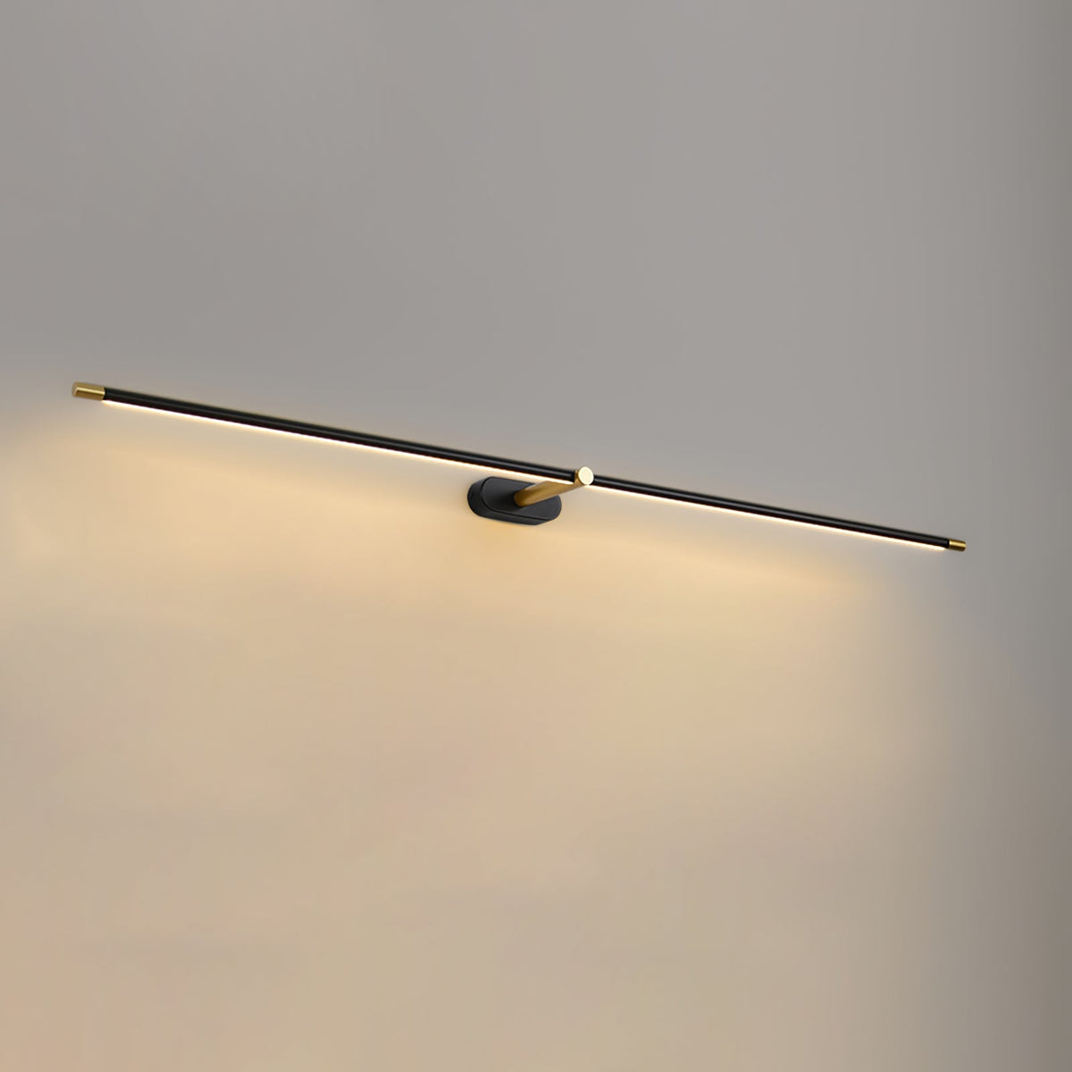 Lámpara lineal LED para baño, aplique de pared de metal de 27-50 pulgadas para espejo, acabado en negro, dorado o níquel cepillado, luz cálida para tocador o vestidor