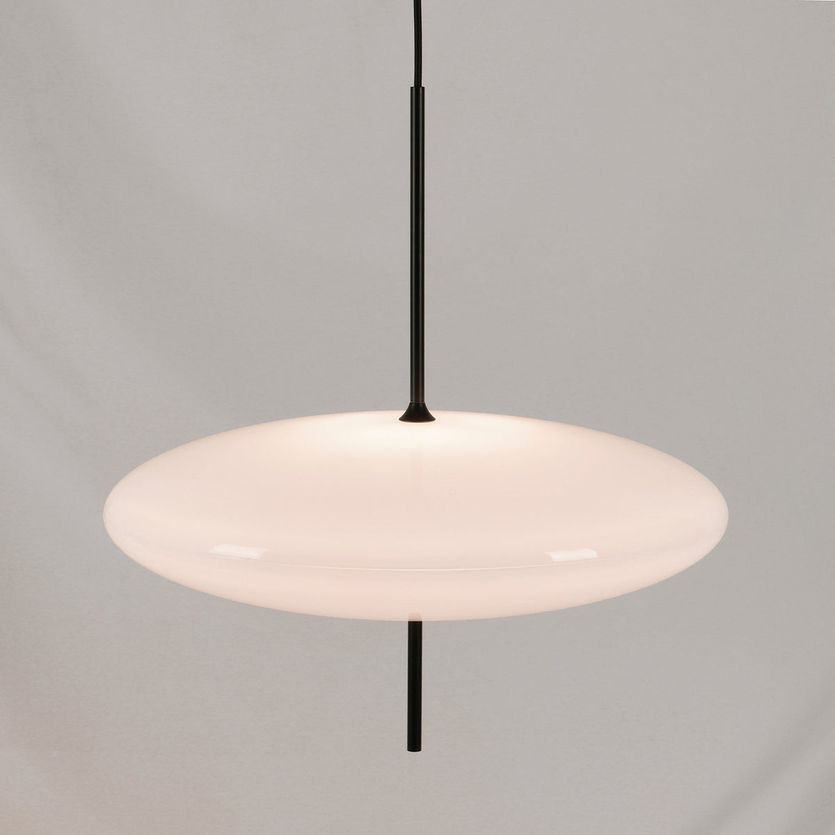 Decken-Pendelleuchte, weißer Polymerschirm, höhenverstellbar, modern, für Esszimmer, Küche, Wohnzimmer, Hängeleuchte, E26/E27-Fassung, 30 cm | Thomler