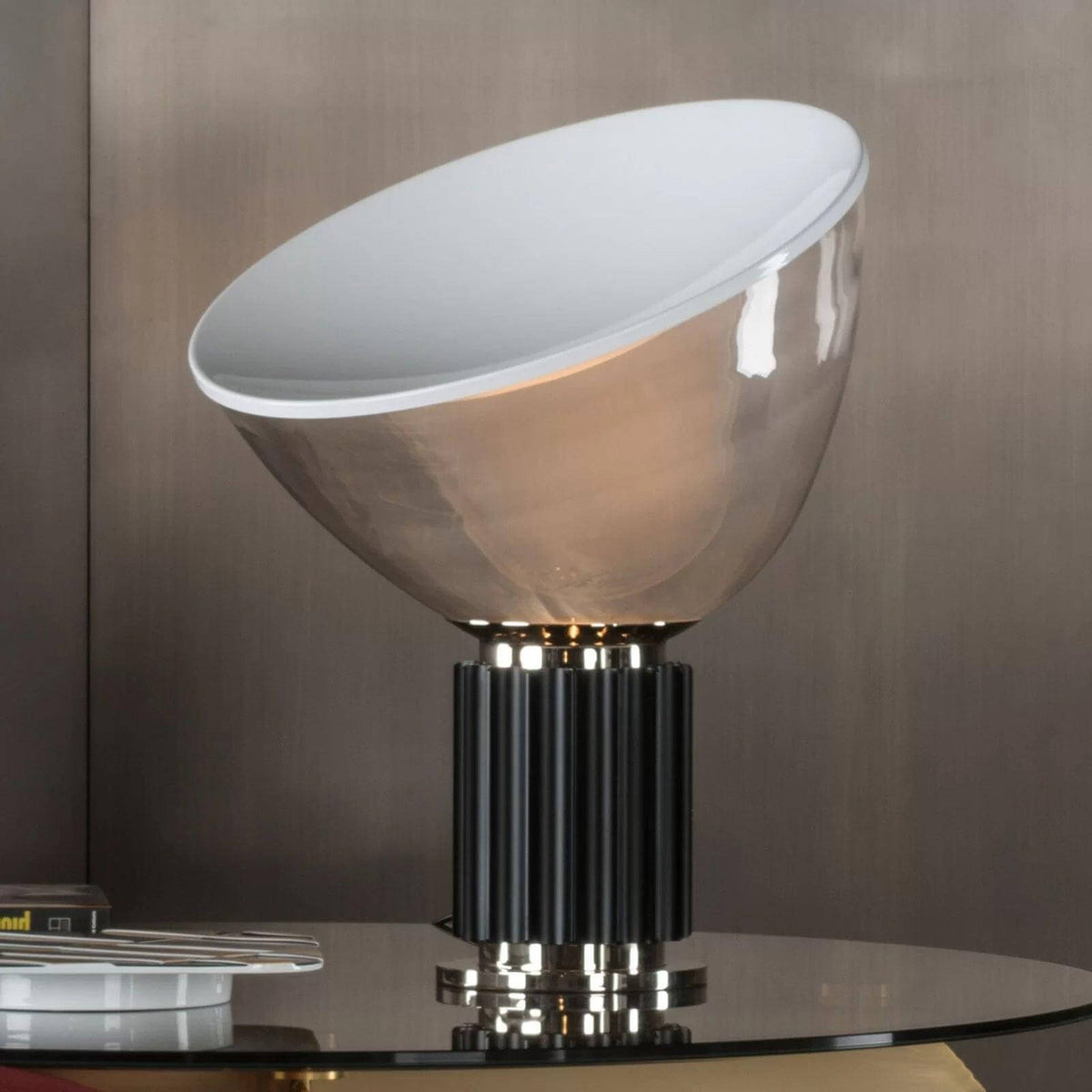 Adjustable Desk Lamp with Glass Shade for Bedroom Office Reading Room Ambient Light Fixture Contemporary Aluminum Design US Voltage 110-120V | Thomler