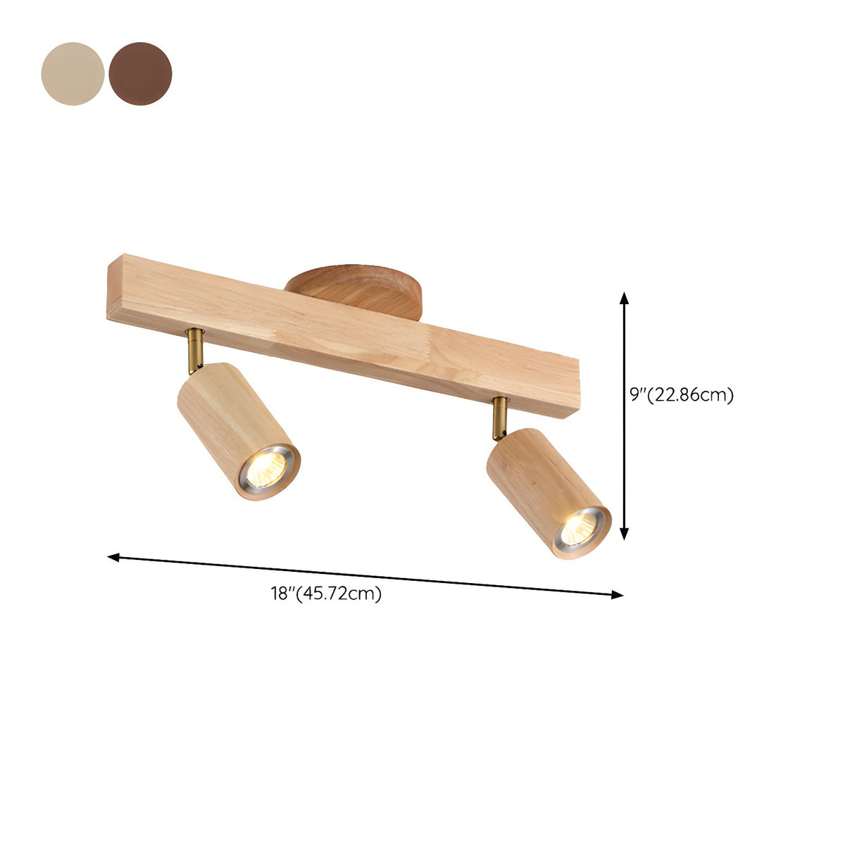 Foco de riel con múltiples cabezales y pantallas de madera para cocina, comedor y sala de estar | Lámpara LED ajustable para riel | Techo rústico de granja