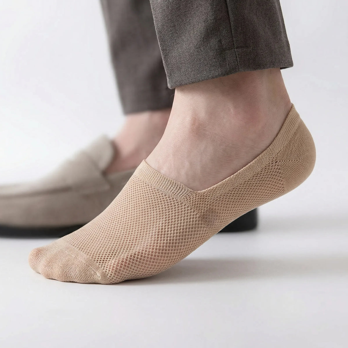 Low-Cut No-Show Socks with Grip Heel for Men – Invisible Under Sneakers & Loafers – Breathable Mesh – 6 Colors | Thomler