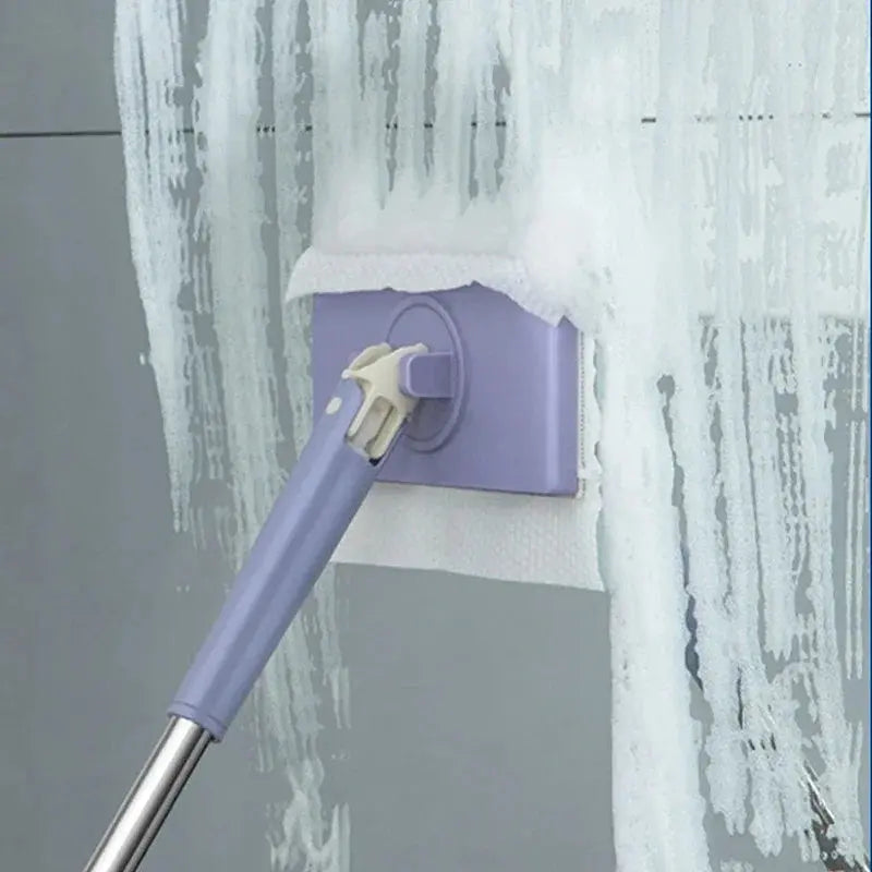 Flat Mop with 360° Swivel Head Push-Button Cloth Release for Tile Laminate Vinyl Parquet Home Kitchen Bathroom Hallway Quick Clean Lightweig | Thomler