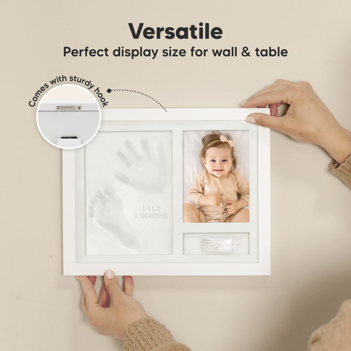 Baby Handprint & Footprint Keepsake Frame (Holiday)