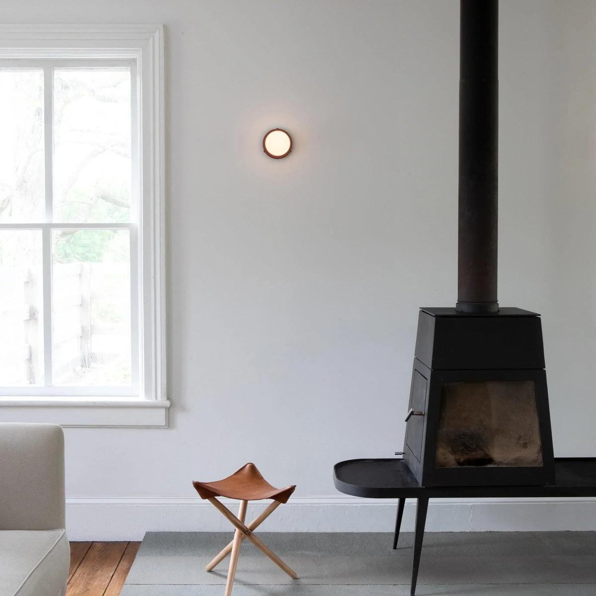 Compact Glass Sconce Light 3.9 in White Accent Fixture Bedside Hallway Nordic Minimalist G9 LED Downlight Indoor Mounted | Thomler