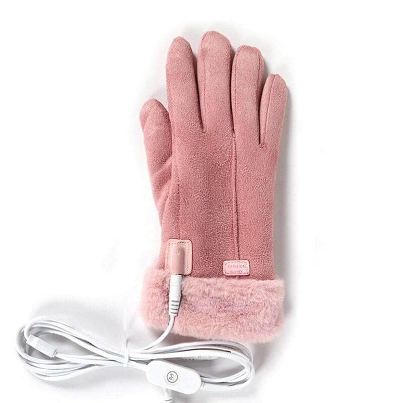 Women's Battery-Heated Gloves with Touch Screen Fingertips – Winter Hand Warmers