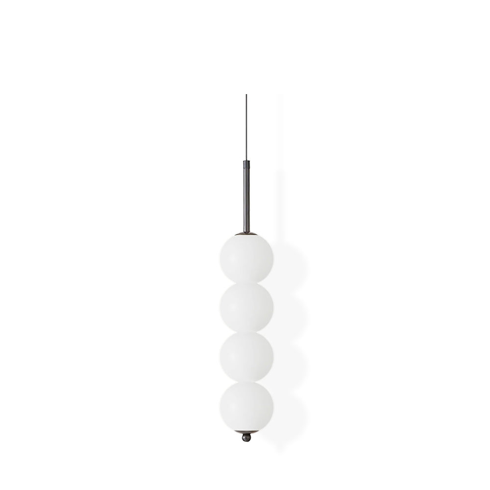 Plafondhanglamp met matglazen bollen & metalen frame - Multi-globe led-kroonluchter voor keukens, eetruimtes & hallen - Aanpasbaar | Thomler