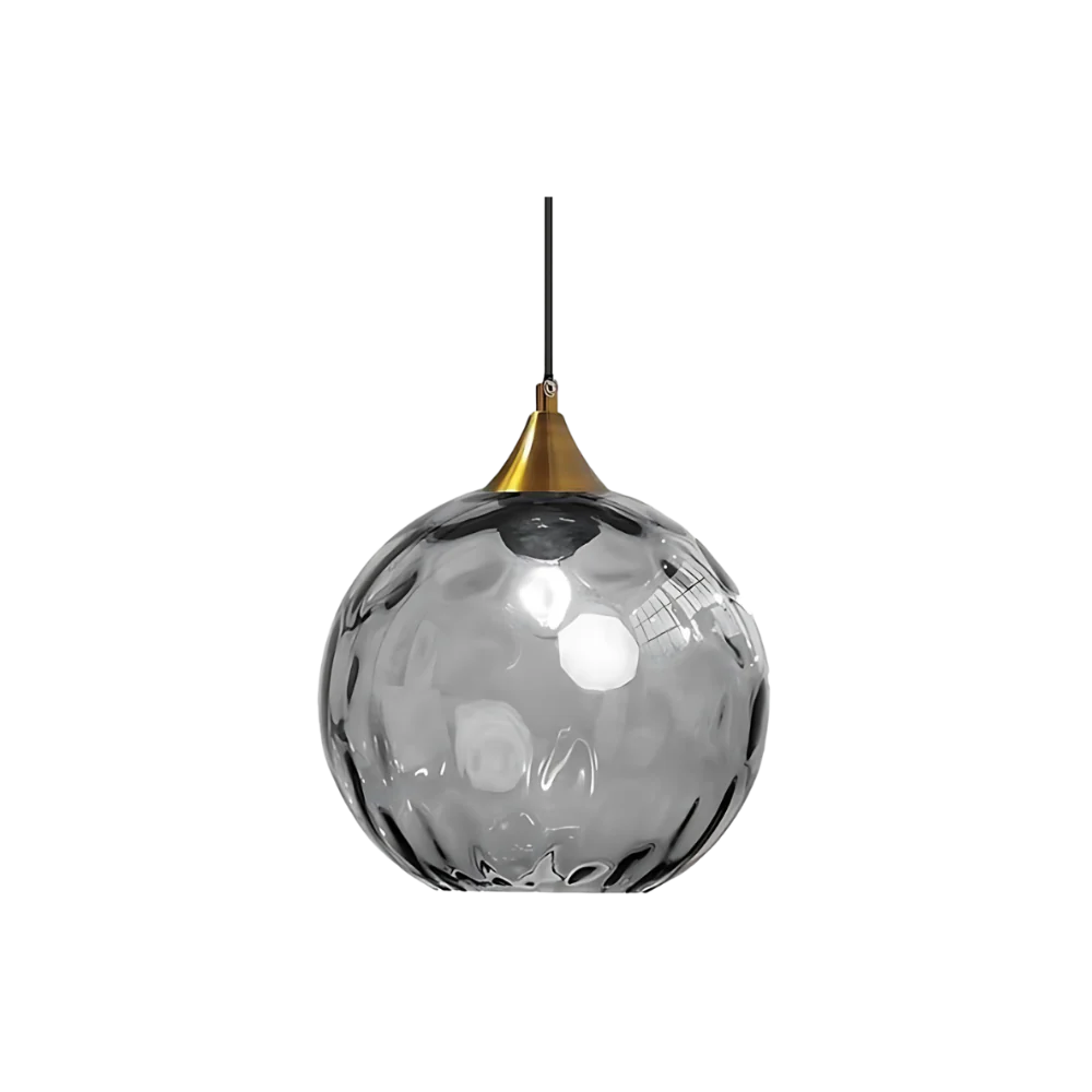 Getextureerde glazen hanglamp 7,9 inch, verlichting voor kookeiland in de eetkamer, in hoogte verstelbare moderne bolvormige pendellamp, minimalistische plafondlamp voor K | Thomler