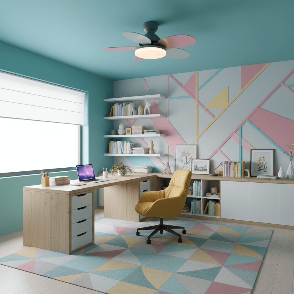 Ventilador de techo para interiores con luz LED, 35 pulgadas, aspas de madera con diseño curvo, 6 velocidades, control remoto, motor de CC para sala de estar, dormitorio, comedor, gris