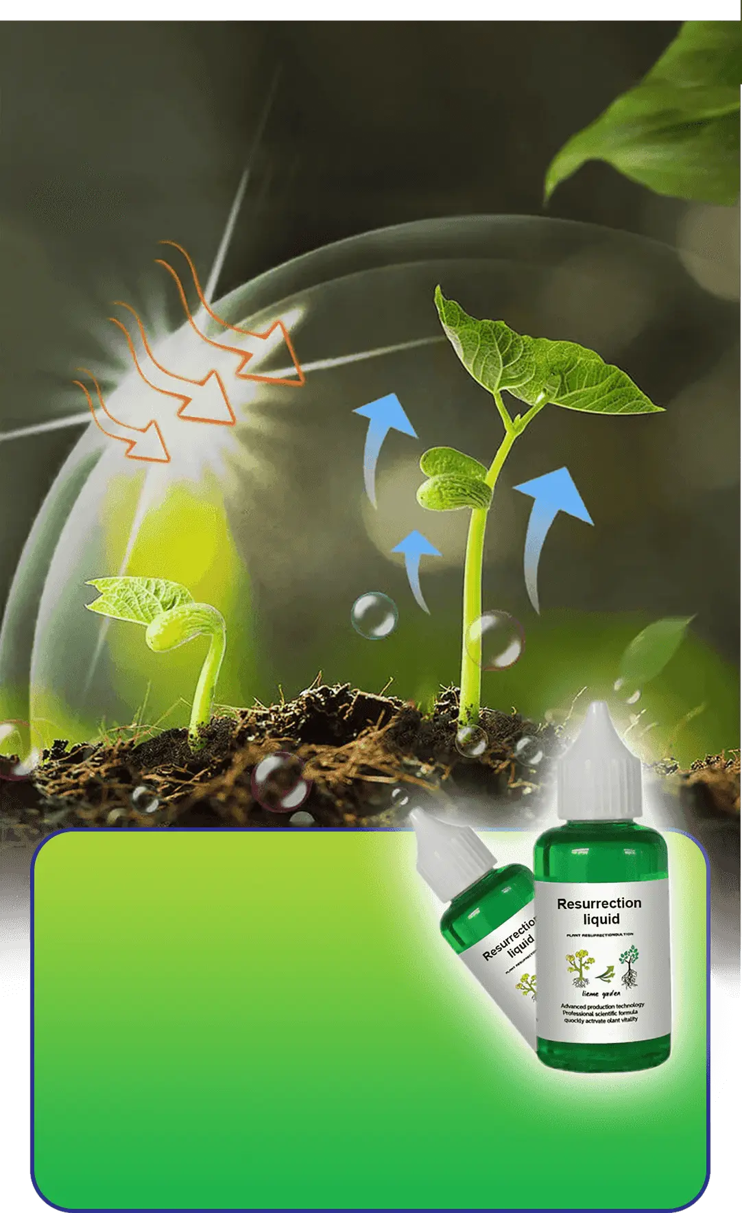 Liquid Plant Growth Booster for Stronger Roots & More Blooms – Indoor Outdoor Fertilizer for Houseplants Vegetables Herbs Succulents Fruit T | Thomler