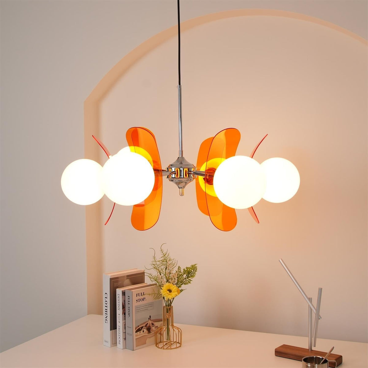 IJzeren glazen plafondlamp voor eetkamer, moderne armatuur met meerdere lichtbronnen, verstelbare hangkroonluchter voor keukeneiland, woonkamer, hal | Thomler