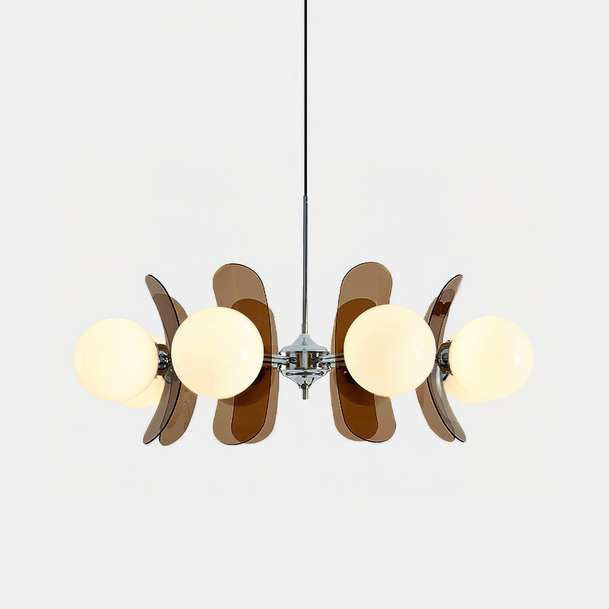 IJzeren glazen plafondlamp voor eetkamer, moderne armatuur met meerdere lichtbronnen, verstelbare hangkroonluchter voor keukeneiland, woonkamer, hal | Thomler