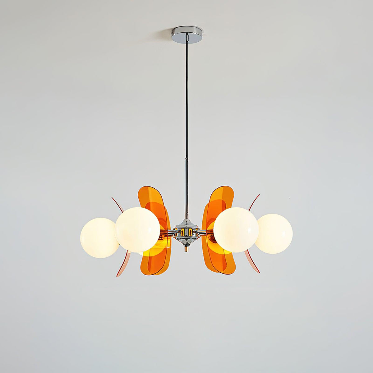 IJzeren glazen plafondlamp voor eetkamer, moderne armatuur met meerdere lichtbronnen, verstelbare hangkroonluchter voor keukeneiland, woonkamer, hal | Thomler