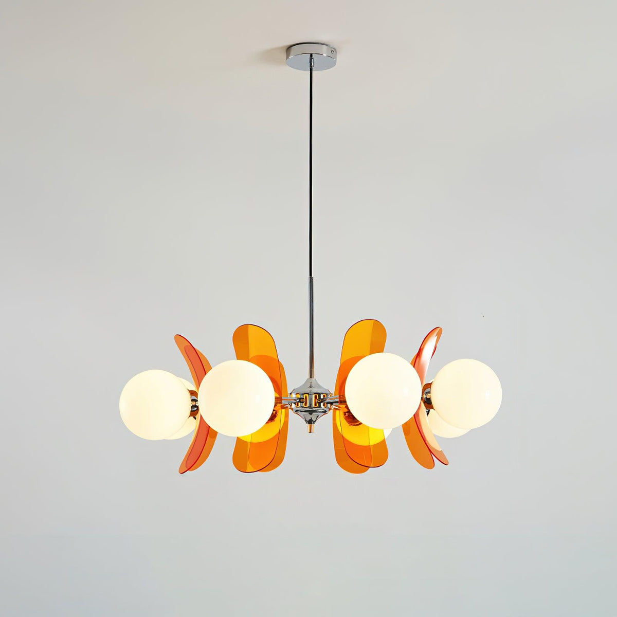 IJzeren glazen plafondlamp voor eetkamer, moderne armatuur met meerdere lichtbronnen, verstelbare hangkroonluchter voor keukeneiland, woonkamer, hal | Thomler
