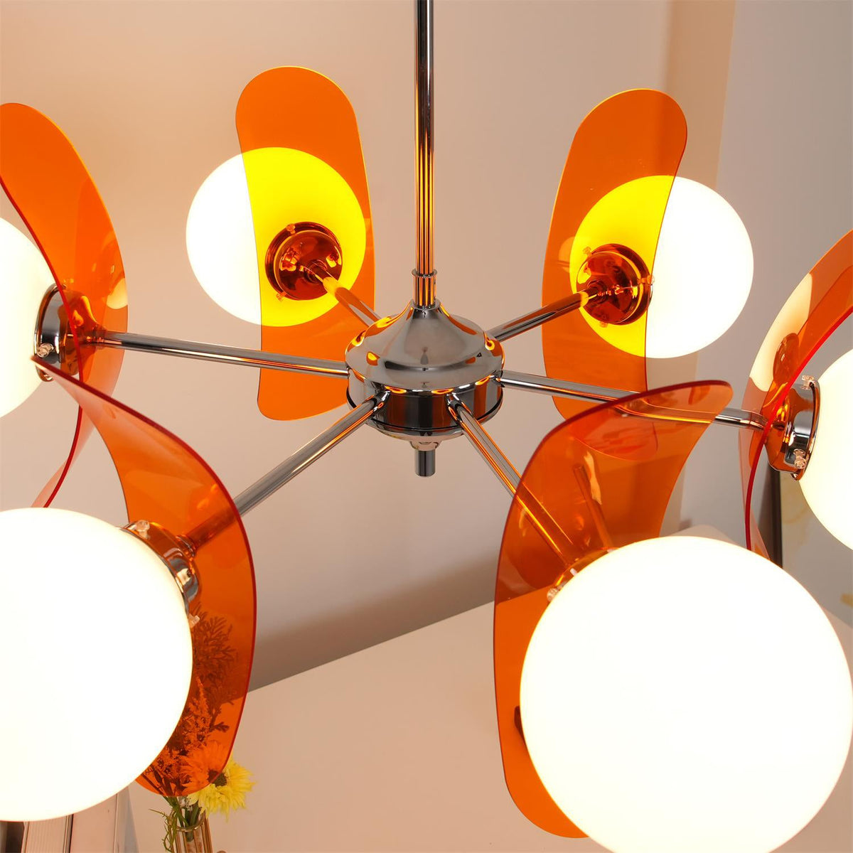 IJzeren glazen plafondlamp voor eetkamer, moderne armatuur met meerdere lichtbronnen, verstelbare hangkroonluchter voor keukeneiland, woonkamer, hal | Thomler