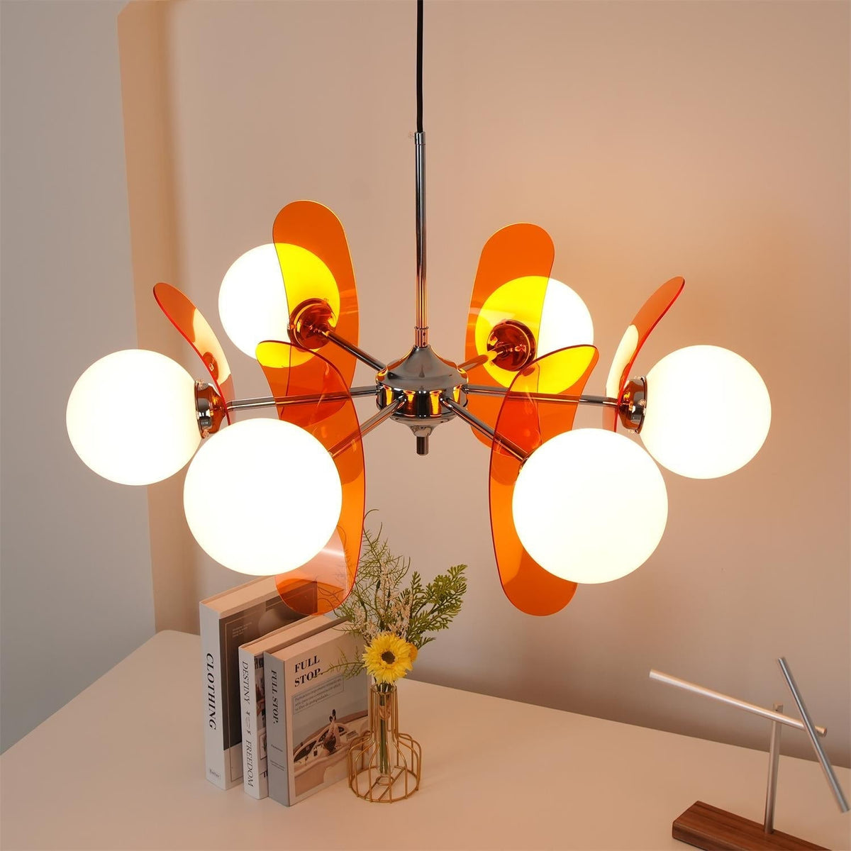 IJzeren glazen plafondlamp voor eetkamer, moderne armatuur met meerdere lichtbronnen, verstelbare hangkroonluchter voor keukeneiland, woonkamer, hal | Thomler
