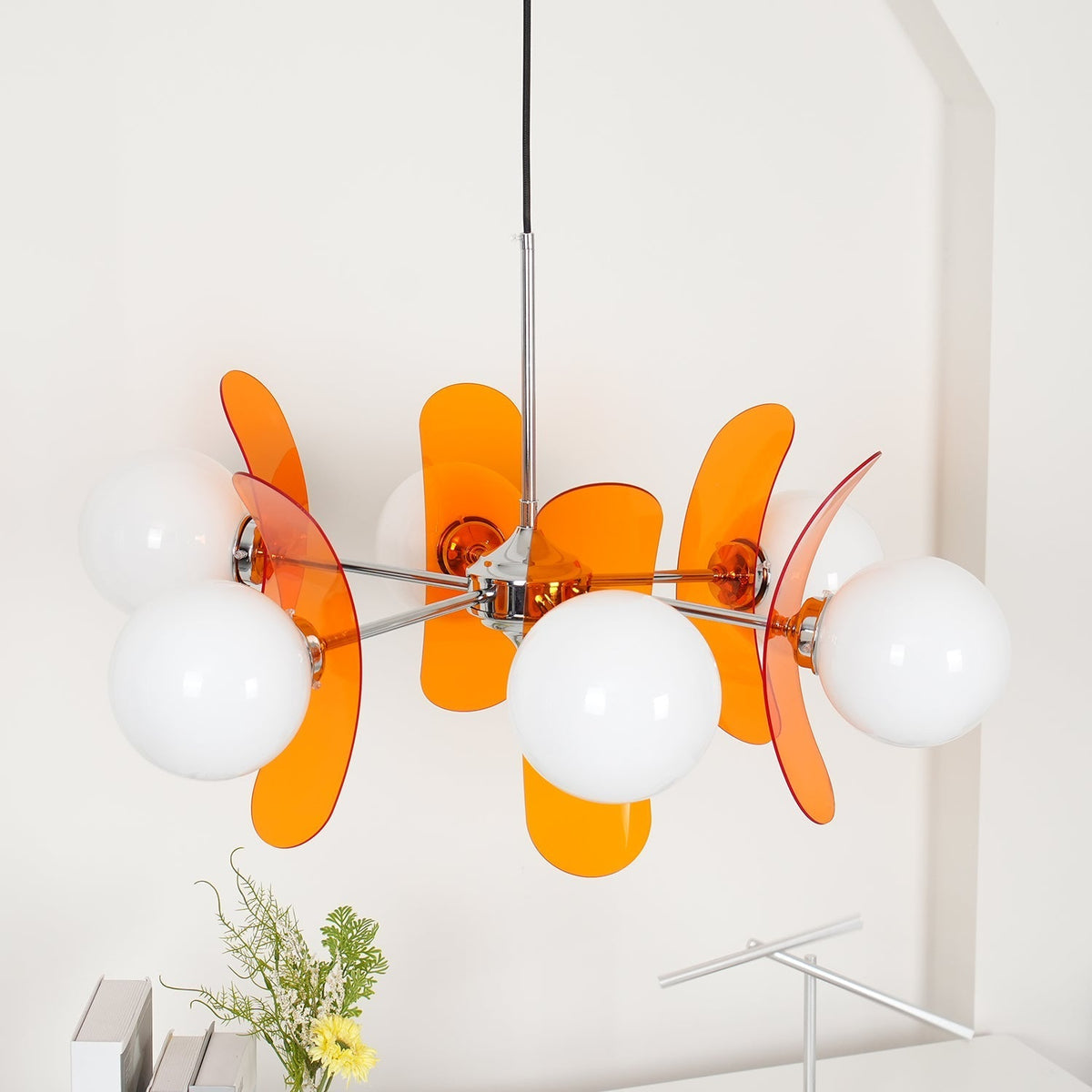 IJzeren glazen plafondlamp voor eetkamer, moderne armatuur met meerdere lichtbronnen, verstelbare hangkroonluchter voor keukeneiland, woonkamer, hal | Thomler