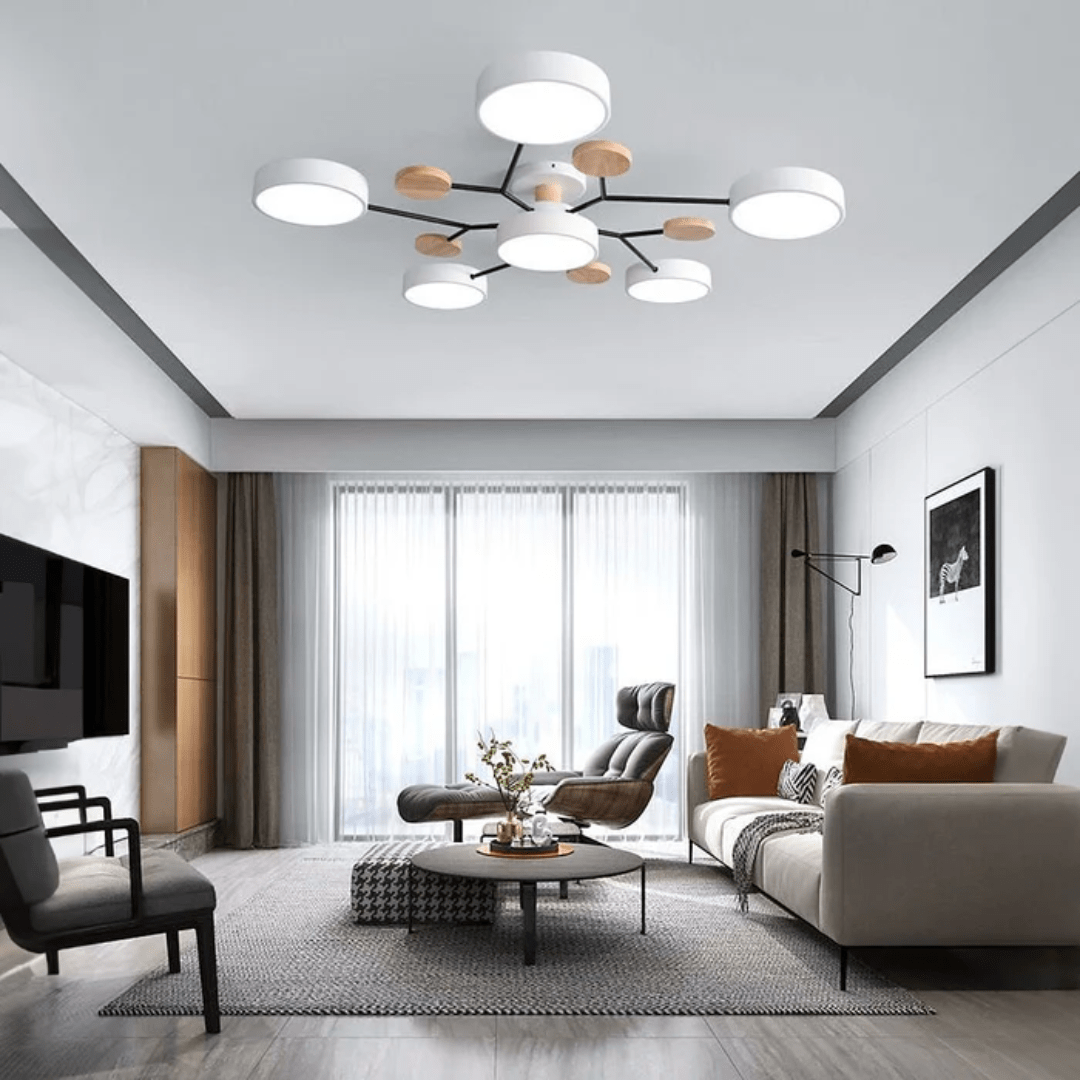 Contemporary Round LED Ceiling Light – Low-Profile Flush Mount for Living Room & Bedroom