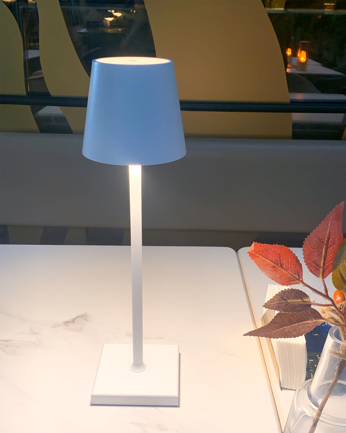 Rechargeable LED Desk Lamp with Touch Dimmer – Cordless Metal Accent Light for Bedroom, Patio, Office – 15 Inch Portable USB Lamp for Indoor | Thomler