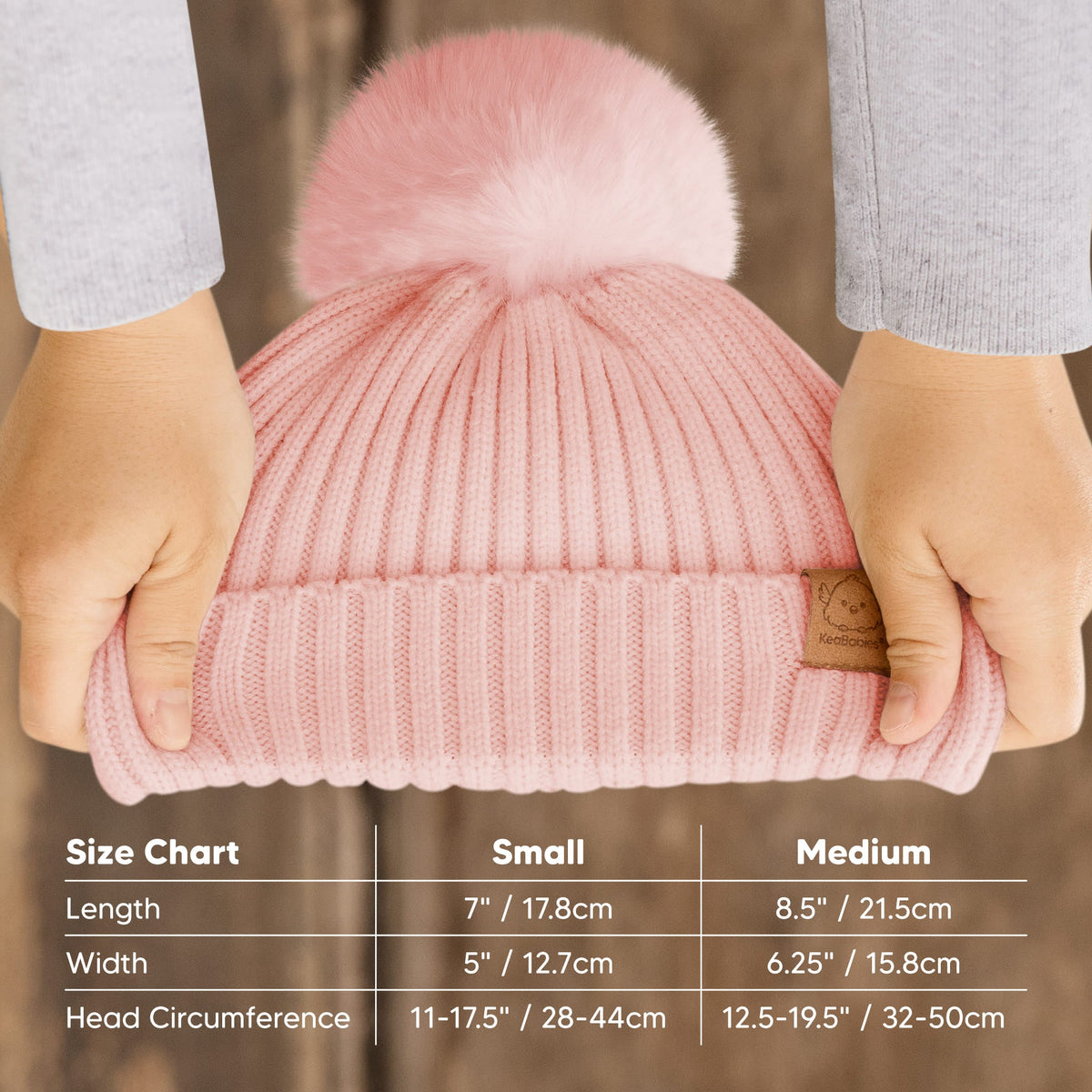 2-Pack Baby Pom Knitted Beanie
